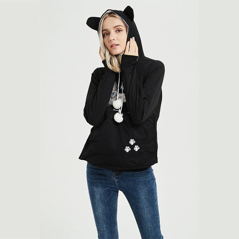 Pocket Sweatshirt Pullover Hooded Women - Nioor