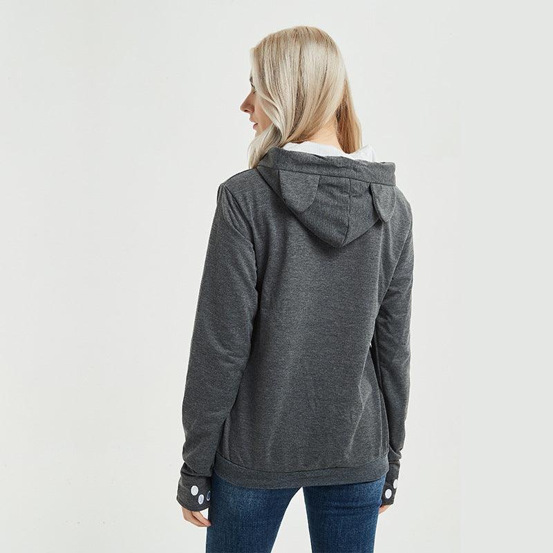 Pocket Sweatshirt Pullover Hooded Women - Nioor