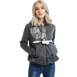 Pocket Sweatshirt Pullover Hooded Women - Nioor