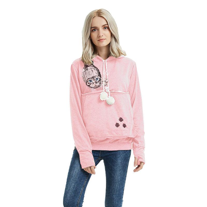 Pocket Sweatshirt Pullover Hooded Women - Nioor