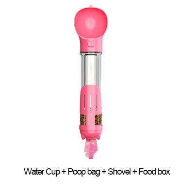 Portable Cat Dog Water Bottle Food Feeder Drinker Poop Dispenser 3 In 1 Leak-proof Multifunctional Dog Water Bottle - Nioor