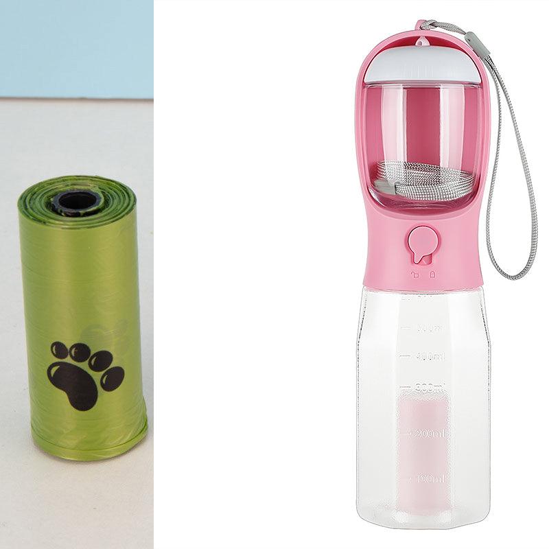 Portable Cat Dog Water Bottle Food Feeder Drinker Poop Dispenser 3 In 1 Leak-proof Multifunctional Dog Water Bottle Pet Products - Nioor