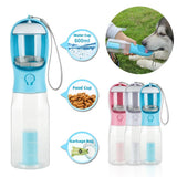 Portable Cat Dog Water Bottle Food Feeder Drinker Poop Dispenser 3 In 1 Leak-proof Multifunctional Dog Water Bottle Pet Products - Nioor