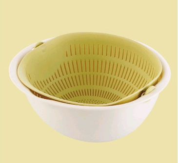 Portable detachable double-layer hollow fruit and vegetable cleaning drain basket Washed rice noodles - Nioor