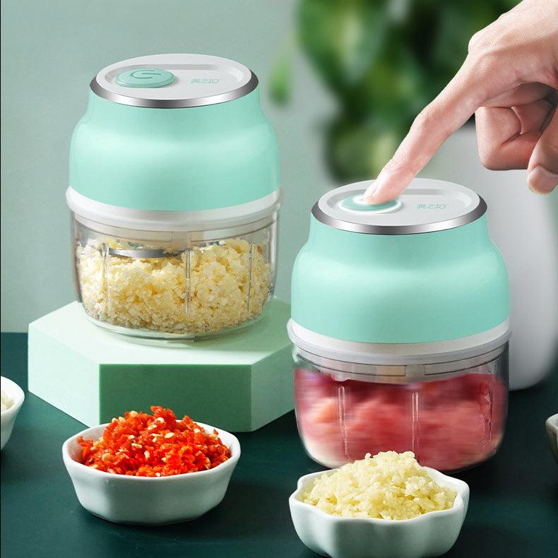 Portable Electric Mini Garlic Cutter Masher Vegetable Fruit Meat Food Chopper Grinder - Nioor