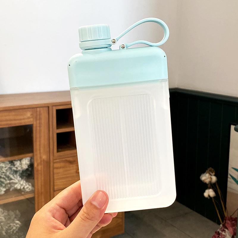 Portable Pocket Water Bottle Creative Flat Sports Bottle Simple - Nioor