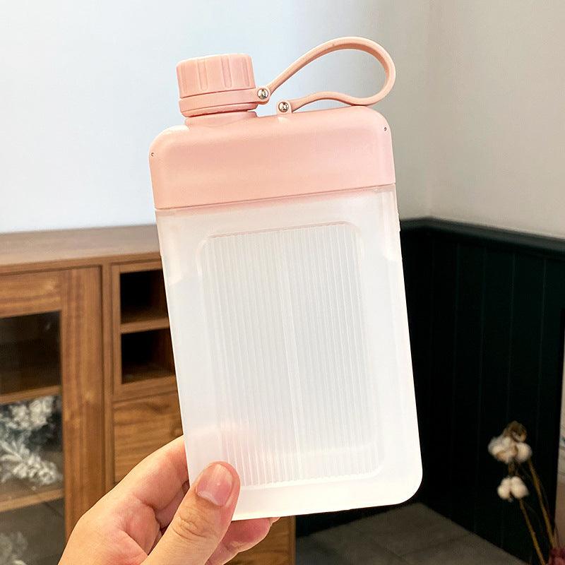 Portable Pocket Water Bottle Creative Flat Sports Bottle Simple - Nioor