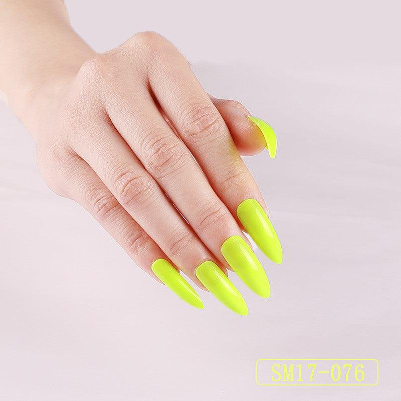 Positive Rred Long Pointed Oval False Nails - Nioor