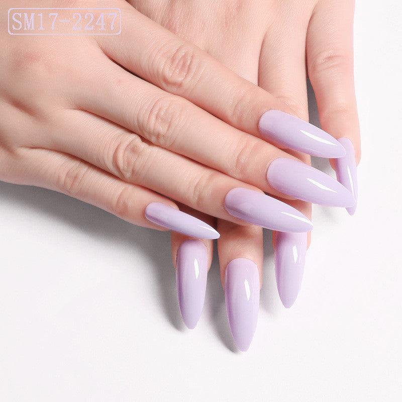 Positive Rred Long Pointed Oval False Nails - Nioor