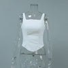 Inner Design White Square-cut Collar Sleeveless Top