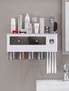 Non-marking Hanging Magnetic Toothbrush Holder Single Drawer Storage Rack With Toothpaste Squeezer Toiletry Set