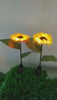 Led Solar Sunflower Three Head Lawn Garden Decorative Landscape Outdoor Lamp