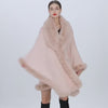 Fur Collar Shawl Cape Knitted Cardigan Baggy Coat