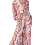 Printed Long Sleeve Women's Suit - Nioor