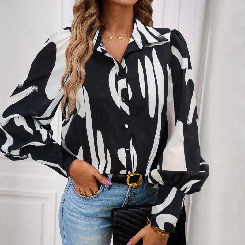 Printed Women's Long-sleeve Shirts - Nioor