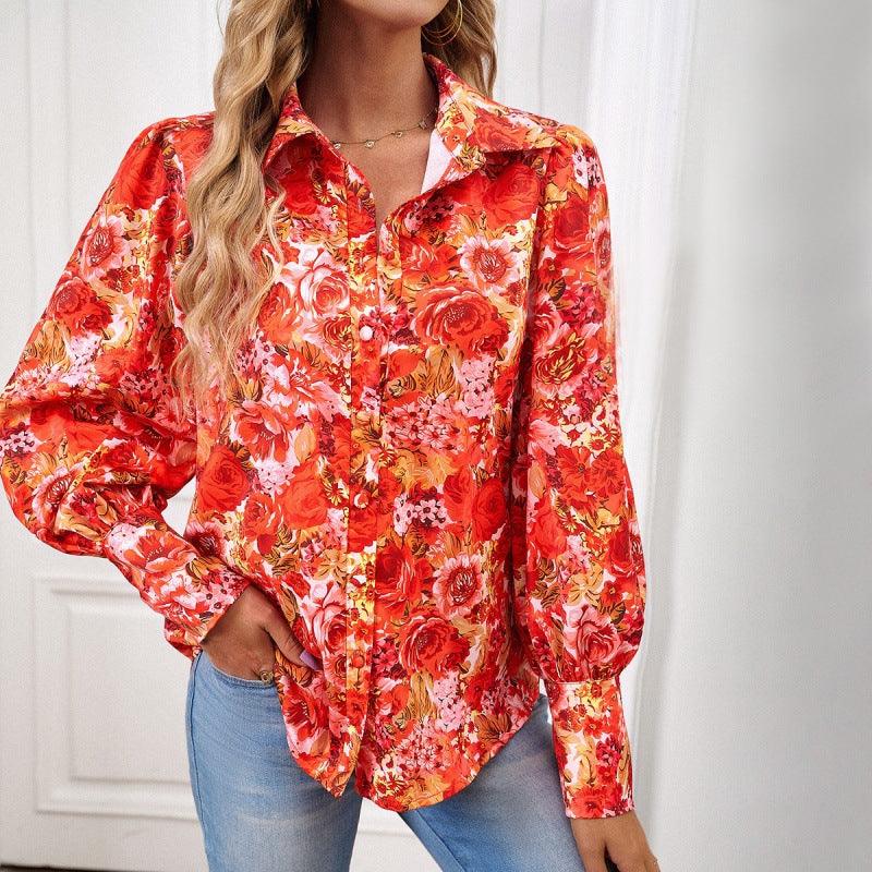 Printed Women's Long-sleeve Shirts - Nioor