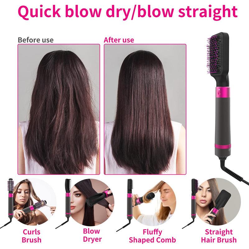 Professional 5 In 1 Hair Dryer Brush Dryer And Straightening Brush Electric Hair Styling Tool Automatic Hair Curler Beauty Supplies Gadgets - Nioor