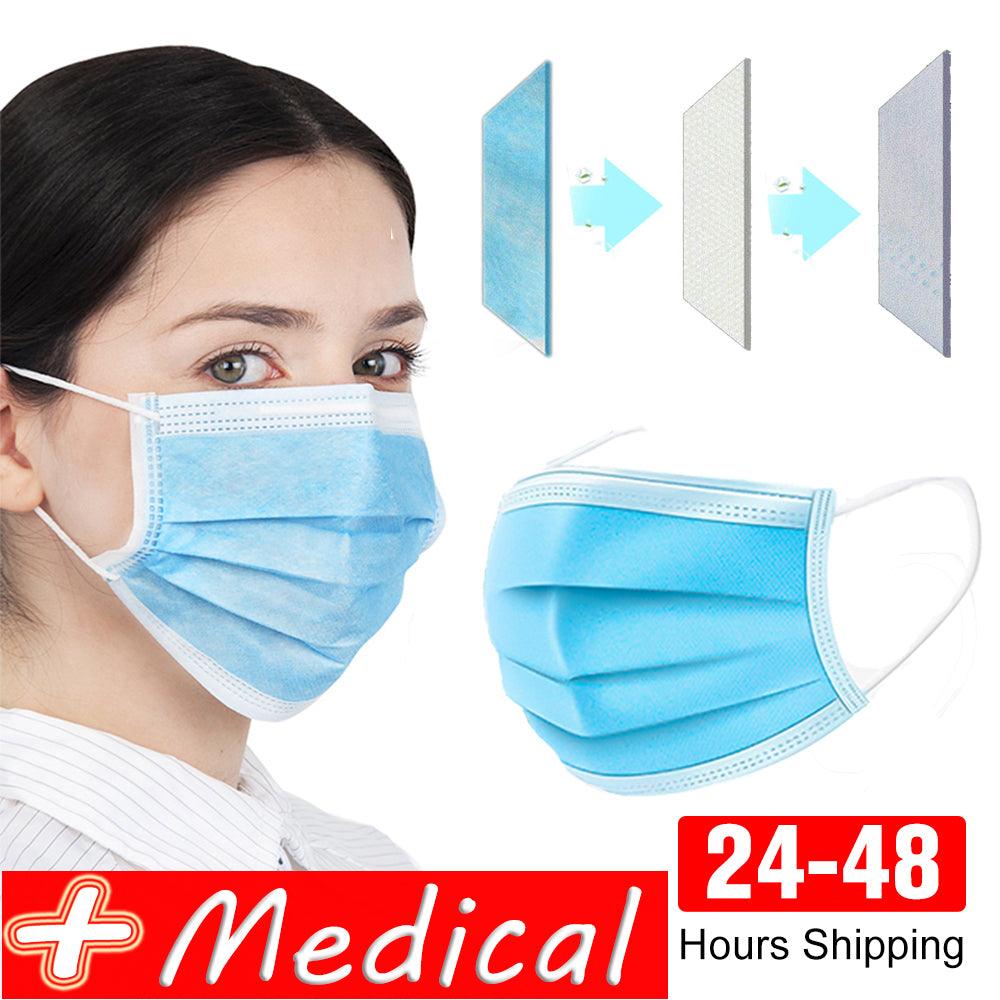 Professional Medical Mask Disposable 3-Ply Face Mask Antiviral Medical-Surgical Mask - Nioor