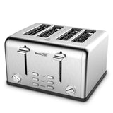 Prohibit Shelves In The Amazon. Toaster 4 Slice, Geek Chef Stainless Steel Extra-Wide Slot Toaster With Dual Control Panels Of Bagel,Defrost,Cancel Function,Ban Amazon - Nioor