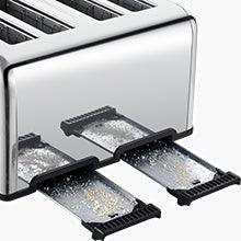 Prohibit Shelves In The Amazon. Toaster 4 Slice, Geek Chef Stainless Steel Extra-Wide Slot Toaster With Dual Control Panels Of Bagel,Defrost,Cancel Function,Ban Amazon - Nioor