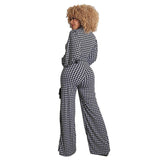 Puff Sleeve Women's Printed Jumpsuit Loose - Nioor