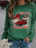 Pumpkin Printed Thin Sweater For Female Christmas - Nioor