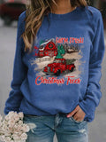 Pumpkin Printed Thin Sweater For Female Christmas - Nioor