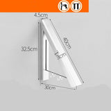 Punch-free Space Aluminum Foldable Invisible Folding Retractable Wall Hanger for Waterproof Hanging Underwear Coat Hanger - Nioor