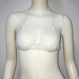 Punk Rhinestone Spaghetti Strap Bra Music Festival Top - Nioor