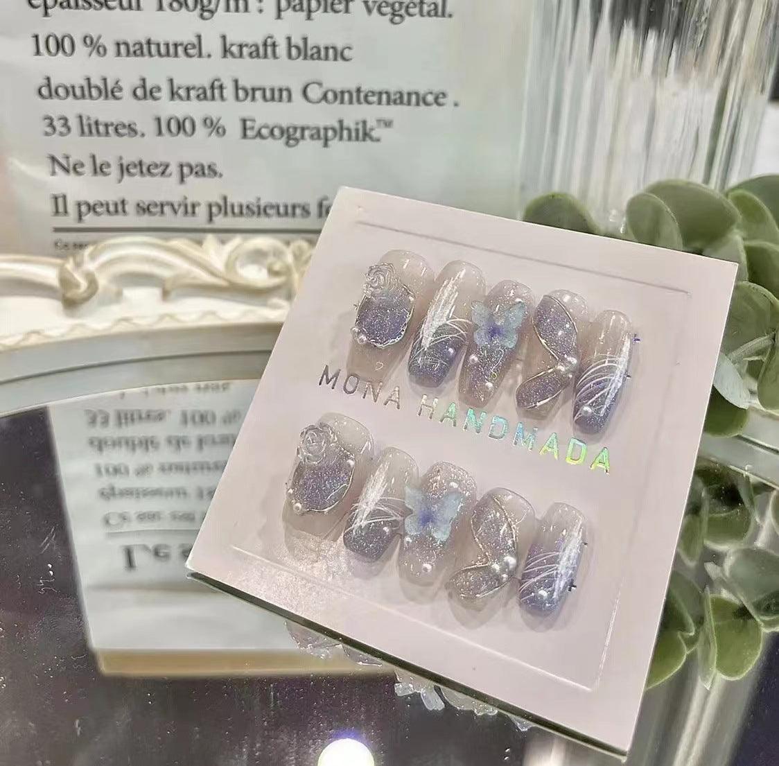 Purely Hand-wearing Bridal Fake Nails - Nioor