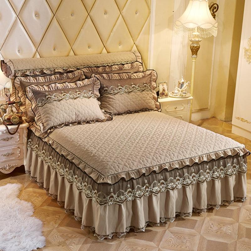 Quilted Lace Bed Skirt Thickened Plus Cotton Bedspread Single Piece Simmons Bed Cover Bed Circumference 1.8m Bed - Nioor