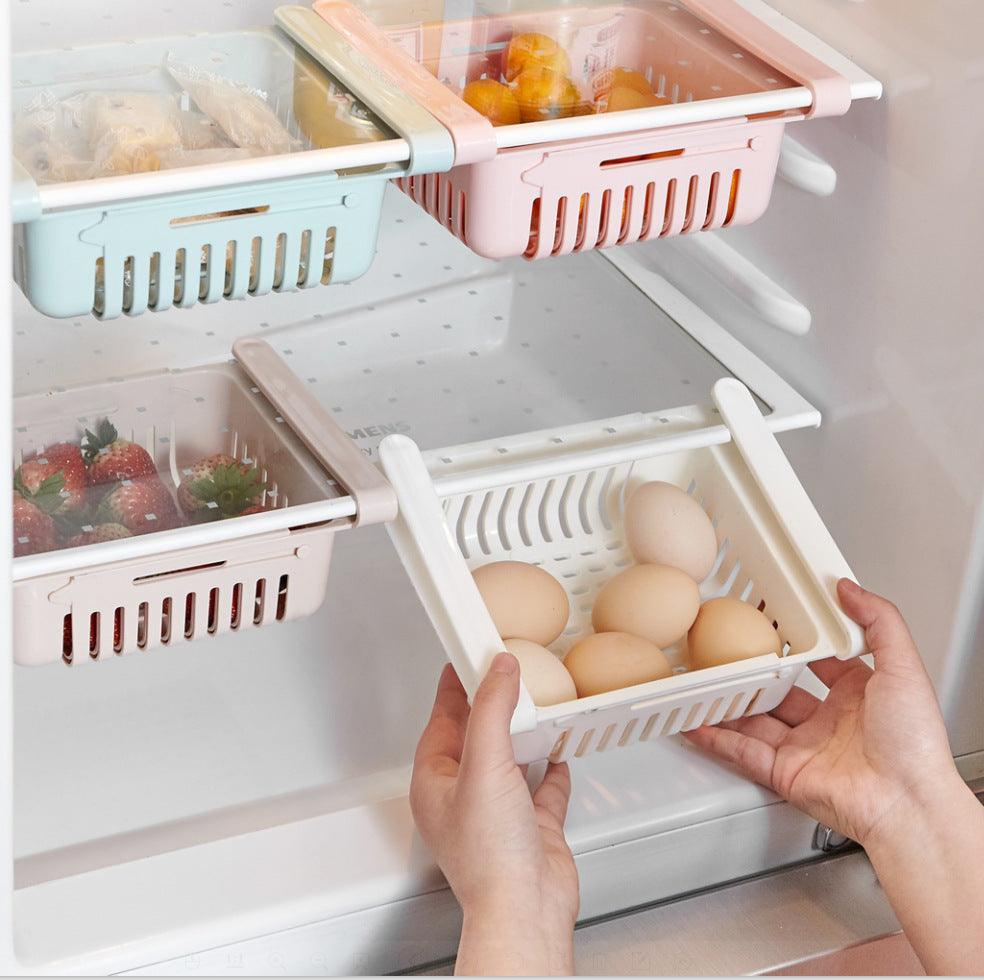 Refrigerator Storage Basket Stretchable Multifunction Kitchen Refrigerator Storage Box - Nioor