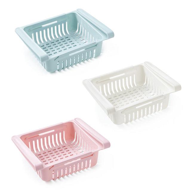 Refrigerator Storage Basket Stretchable Multifunction Kitchen Refrigerator Storage Box - Nioor