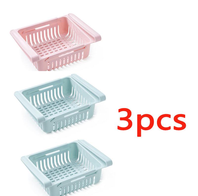 Refrigerator Storage Basket Stretchable Multifunction Kitchen Refrigerator Storage Box - Nioor