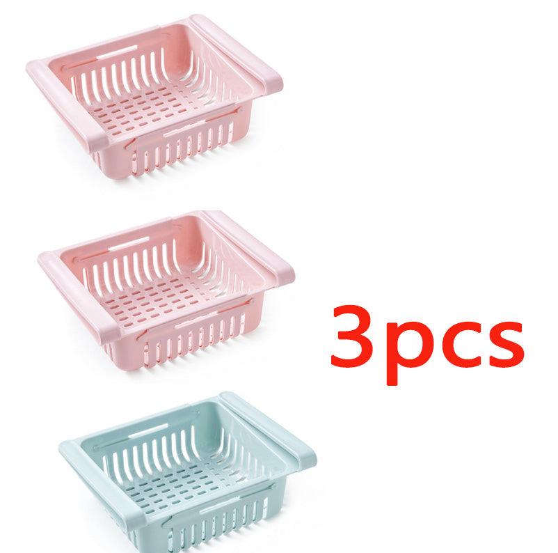 Refrigerator Storage Basket Stretchable Multifunction Kitchen Refrigerator Storage Box - Nioor