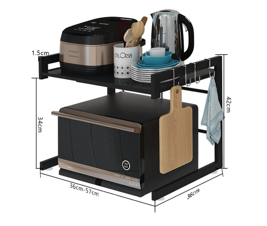Retractable kitchen microwave rack - Nioor