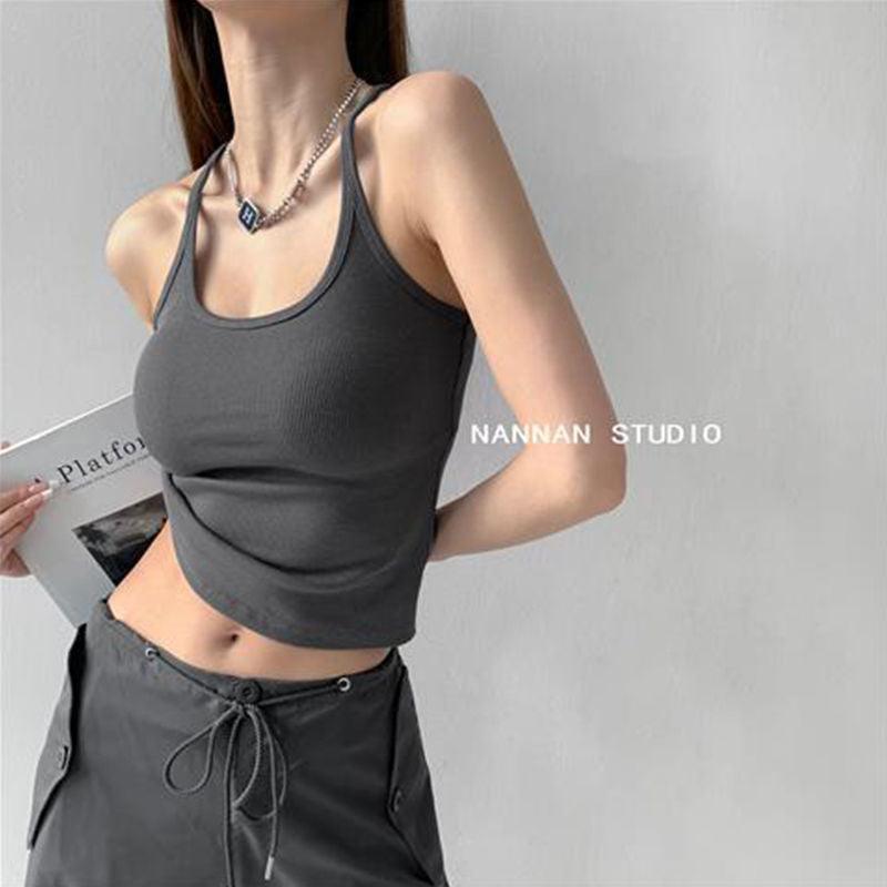 Retro Design Hot Girl Inner Wear Outer Wear Top - Nioor