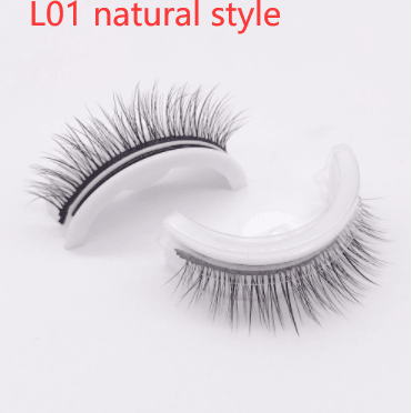 Reusable 3D Mink Lashes Natural False Eyelashes Self Adhesive Fake Glue Free Makeup Eyelash Extension Silk - Nioor