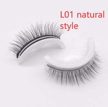 Reusable 3D Mink Lashes Natural False Eyelashes Self Adhesive Fake Glue Free Makeup Eyelash Extension Silk - Nioor