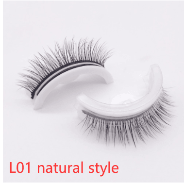 Reusable 3D Mink Lashes Natural False Eyelashes Self Adhesive Fake Glue Free Makeup Eyelash Extension Silk - Nioor