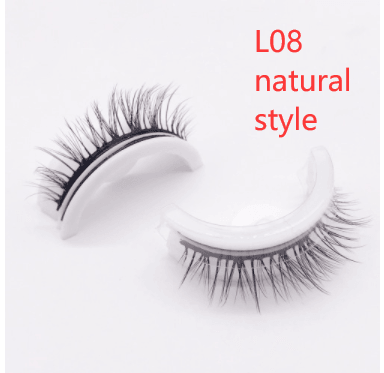 Reusable 3D Mink Lashes Natural False Eyelashes Self Adhesive Fake Glue Free Makeup Eyelash Extension Silk - Nioor