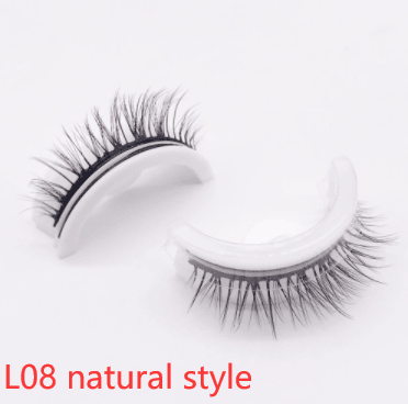 Reusable 3D Mink Lashes Natural False Eyelashes Self Adhesive Fake Glue Free Makeup Eyelash Extension Silk - Nioor