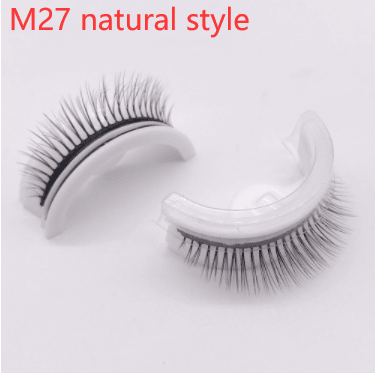 Reusable 3D Mink Lashes Natural False Eyelashes Self Adhesive Fake Glue Free Makeup Eyelash Extension Silk - Nioor