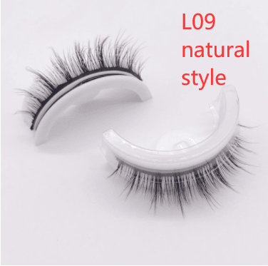 Reusable 3D Mink Lashes Natural False Eyelashes Self Adhesive Fake Glue Free Makeup Eyelash Extension Silk - Nioor