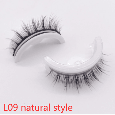 Reusable 3D Mink Lashes Natural False Eyelashes Self Adhesive Fake Glue Free Makeup Eyelash Extension Silk - Nioor