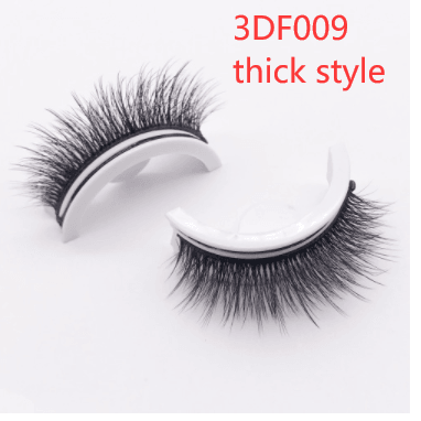 Reusable 3D Mink Lashes Natural False Eyelashes Self Adhesive Fake Glue Free Makeup Eyelash Extension Silk - Nioor