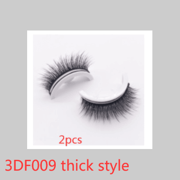 Reusable 3D Mink Lashes Natural False Eyelashes Self Adhesive Fake Glue Free Makeup Eyelash Extension Silk - Nioor