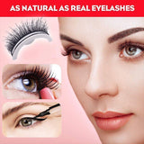 Reusable 3D Mink Lashes Natural False Eyelashes Self Adhesive Fake Glue Free Makeup Eyelash Extension Silk - Nioor