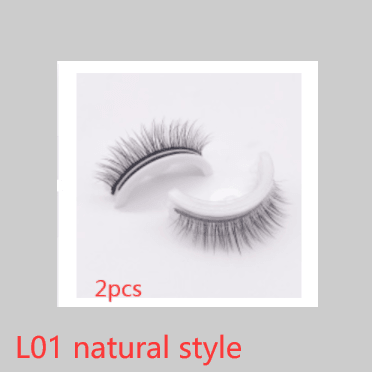 Reusable 3D Mink Lashes Natural False Eyelashes Self Adhesive Fake Glue Free Makeup Eyelash Extension Silk - Nioor