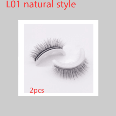 Reusable 3D Mink Lashes Natural False Eyelashes Self Adhesive Fake Glue Free Makeup Eyelash Extension Silk - Nioor